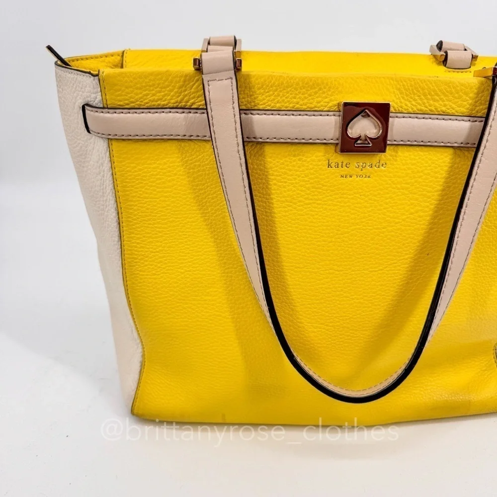 KATE SPADE Demarco Houston Street Tote in Limoncello 🍋